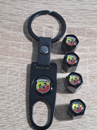 Tapones Válvula Abarth + Llavero