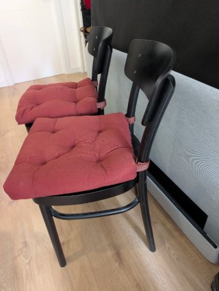 Juego de 2 Sillas Comedor Ikea Rojas y Negras