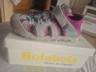 Sandalias niña Bubble Gris y Lila T31