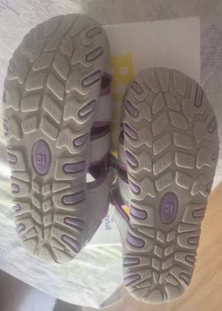 Sandalias niña Bubble Gris y Lila T31