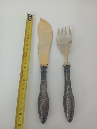 Antico Set Posate Pesce Argento 800