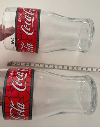 Lote 5 Vasos Coca-Cola Vintage Cristal