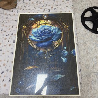 Puzzle Rosa Azul y Dorado