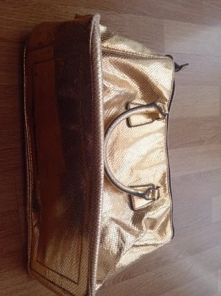 Bolso Versace Jeans Dorado Serpiente
