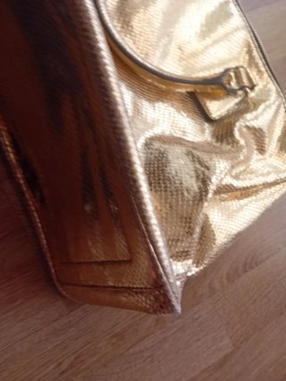 Bolso Versace Jeans Dorado Serpiente