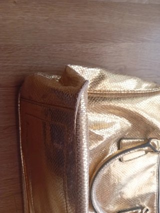 Bolso Versace Jeans Dorado Serpiente