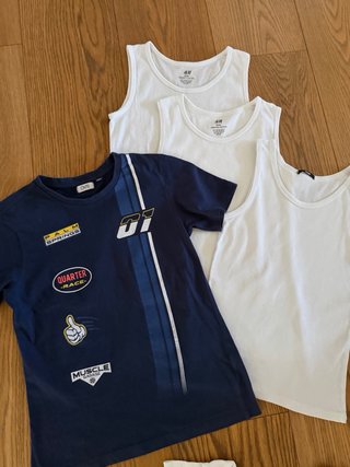 T-shirt e canotte bianche cotone 7/8 anni