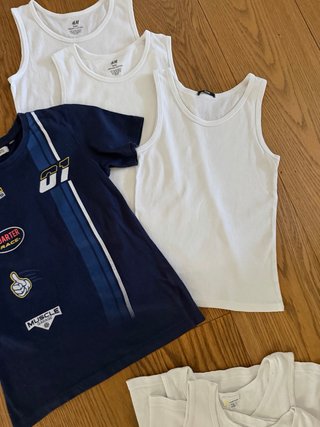 T-shirt e canotte bianche cotone 7/8 anni