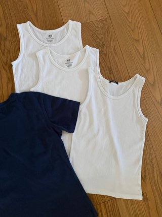 T-shirt e canotte bianche cotone 7/8 anni
