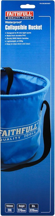 Faithfull cubo plegable impermeable 20L resistent