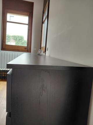 Cómodas de madera negra 3 cajones