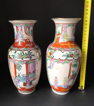 2 Jarras Figuras Orientais Porcelana China