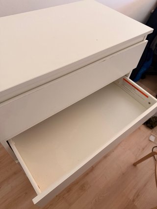 Cómoda blanca 5 cajones 1.10m alto