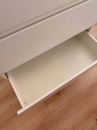 Cómoda blanca 5 cajones 1.10m alto