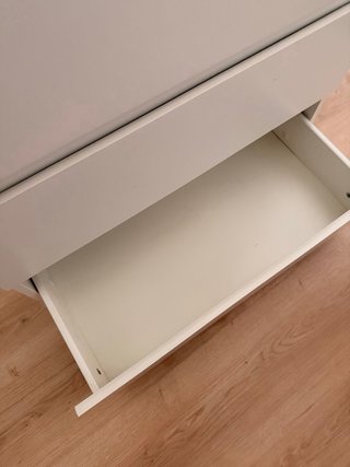 Cómoda blanca 5 cajones 1.10m alto