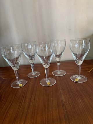 Set di 6 Calici in Cristallo - con Inicisioni.