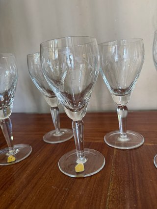 Set di 6 Calici in Cristallo - con Inicisioni.