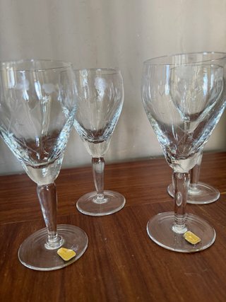 Set di 6 Calici in Cristallo - con Inicisioni.
