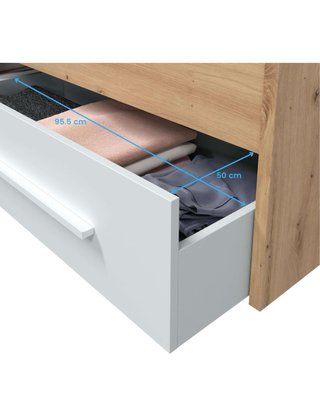 Cama juvenil individual con 2 cajones