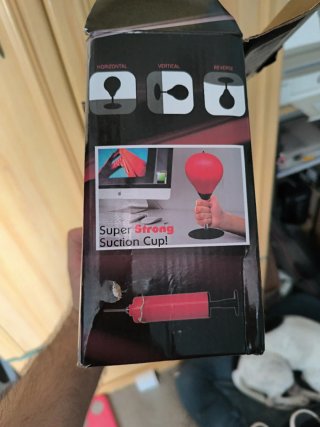 Pelota de boxeo de escritorio roja