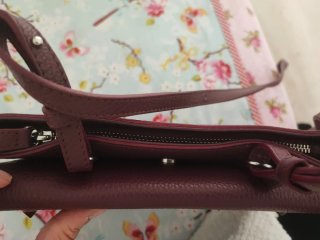 Bolso bandolera Lamarthe Paris piel burdeos