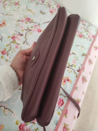 Bolso bandolera Lamarthe Paris piel burdeos