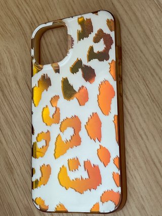 Funda iPhone 12 Leopardo Blanca Reflectante