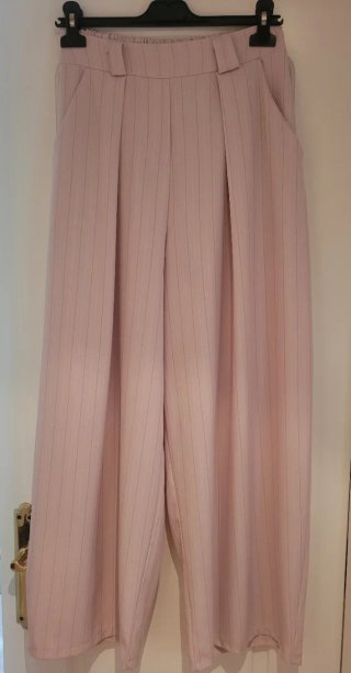 Pantalón ancho rosa pálido