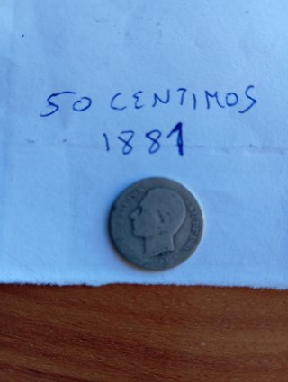 1 Peseta Alfonso XII 1876 y 50 céntimos 1881