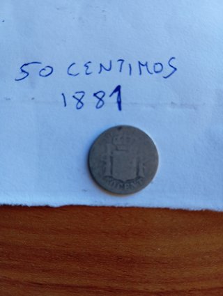 1 Peseta Alfonso XII 1876 y 50 céntimos 1881