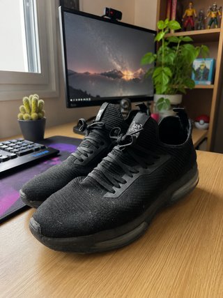 Zapatillas running knit negras