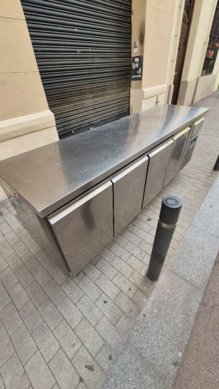 Bajomostrador refrigerado acero inoxidable