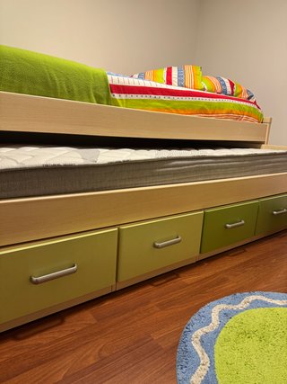 Cama nido con 4 cajones y cama supletoria