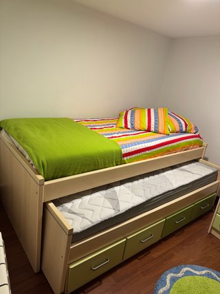 Cama nido con 4 cajones y cama supletoria