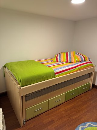 Cama nido con 4 cajones y cama supletoria