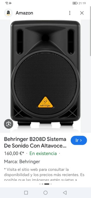 Altavoz Behringer B208D Activo
