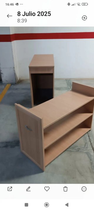 Mueble pie de cama con módulo extraíble