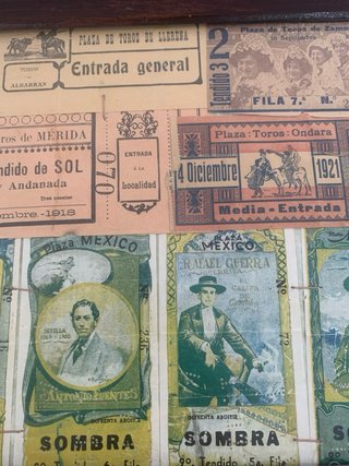 Cuadro Entradas Antiguas Corrida de Toros