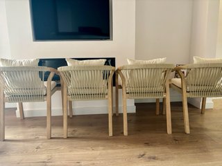 4 Sillas de Terraza o jardín de madera Sklum