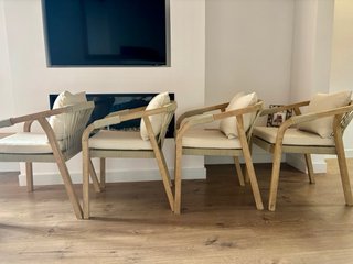 4 Sillas de Terraza o jardín de madera Sklum