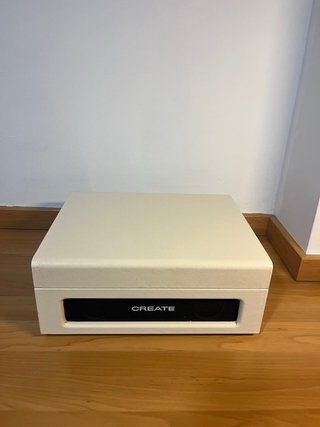 CREATE Tocadiscos Portátil Bluetooth Beige/Negro