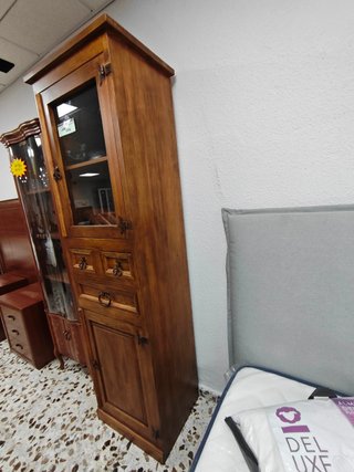 Vitrina Puramadera Rústica Madera Maciza