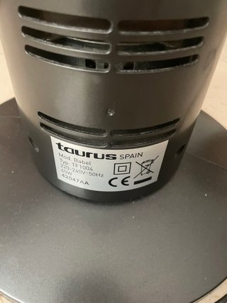Ventilador Taurus Babel Negro/Gris