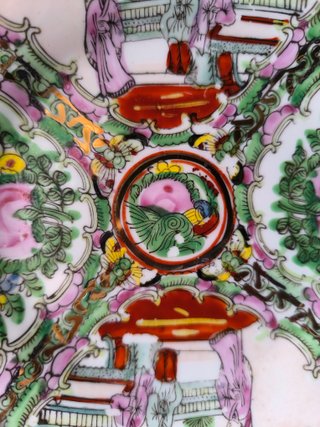 Prato 17cm Figuras Orientais Porcelana