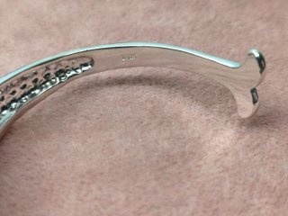 Pulsera Plata Peces Enfrentados Azul