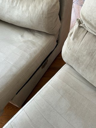 Sofá modular beige de tela