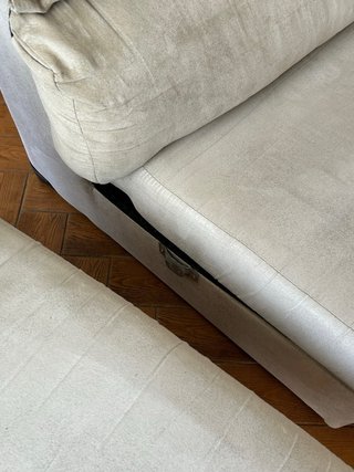 Sofá modular beige de tela