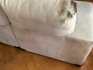 Sofá modular beige de tela