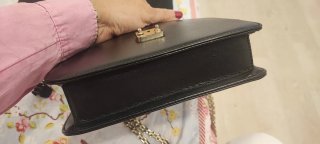 Bolso Piel Negro Roberto Verino Cadena Dorada
