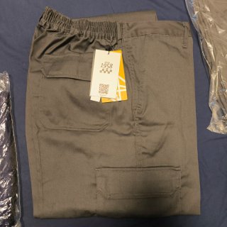 Pantalones de trabajo azul, grises